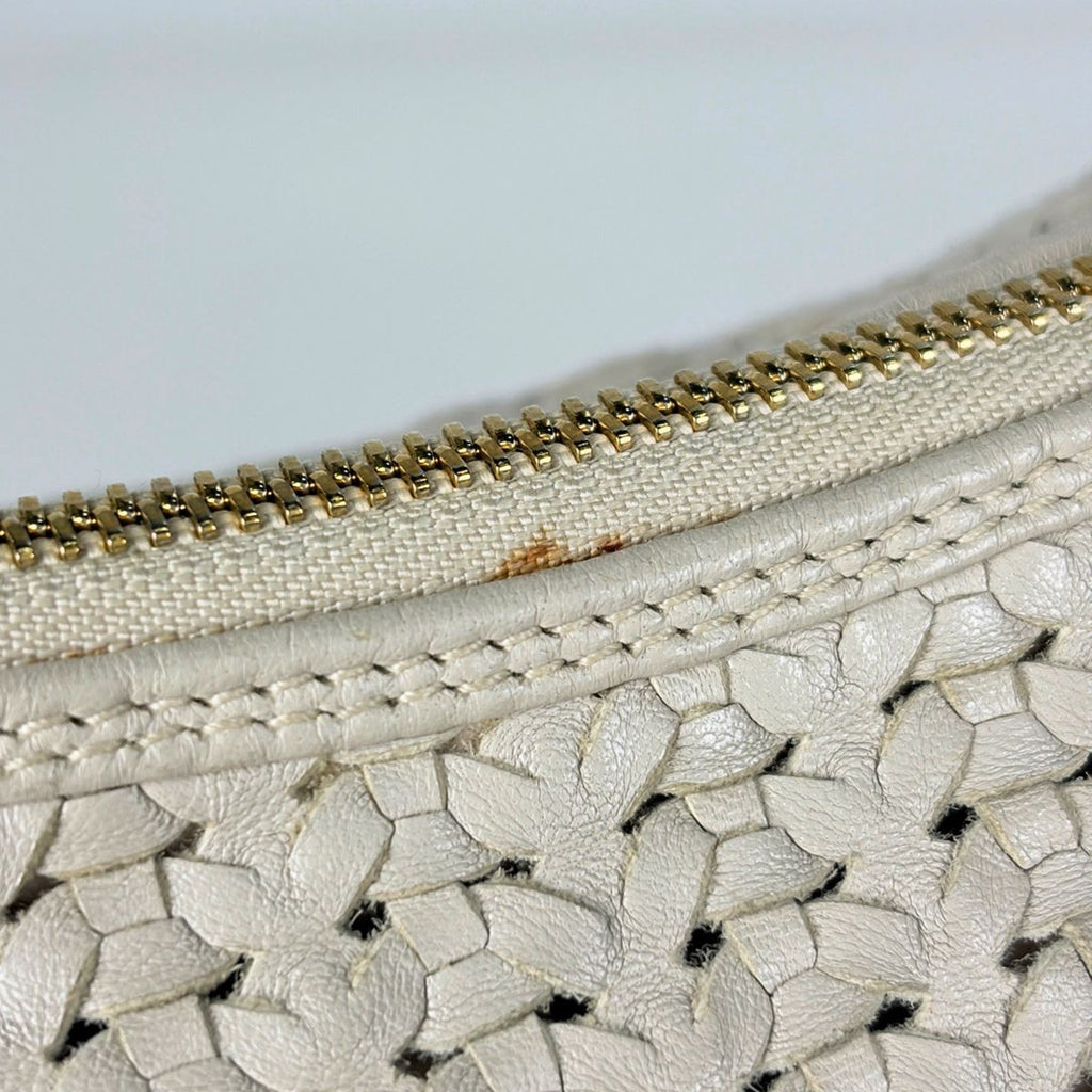 Dior Shoulder Bag Braided Leather Greige — view 6