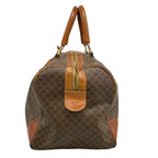 Celine Boston Bag Macadam Pattern Dark Brown No Lock Leather — view 4