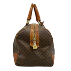 Celine Boston Bag Macadam Pattern Dark Brown No Lock Leather — view 2