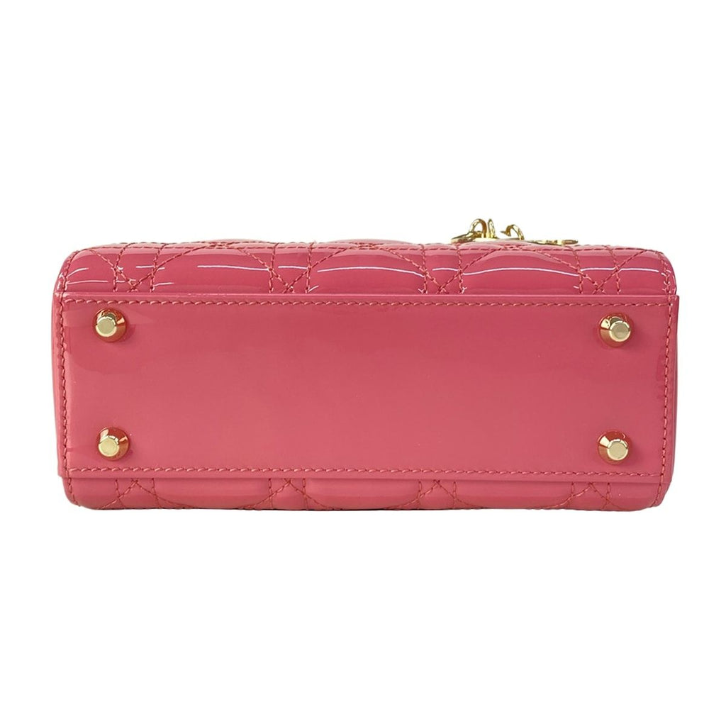 Dior Lady Mini Bag Pink Gold Leather — view 5