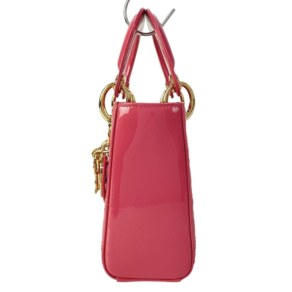 Dior Lady Mini Bag Pink Gold Leather — view 4
