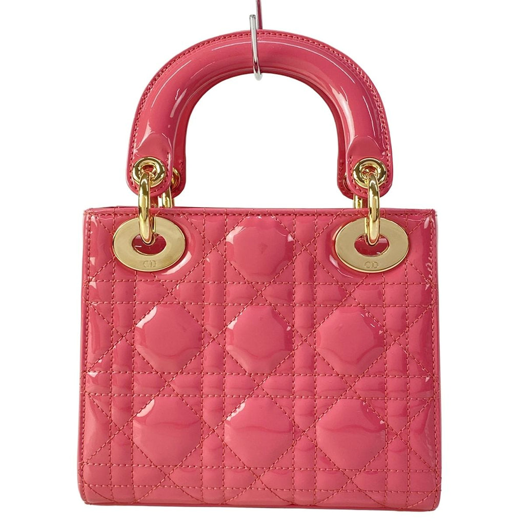 Dior Lady Mini Bag Pink Gold Leather — view 3