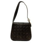 Dior Shoulder Bag Cannage Stitch Dark Brown Leather