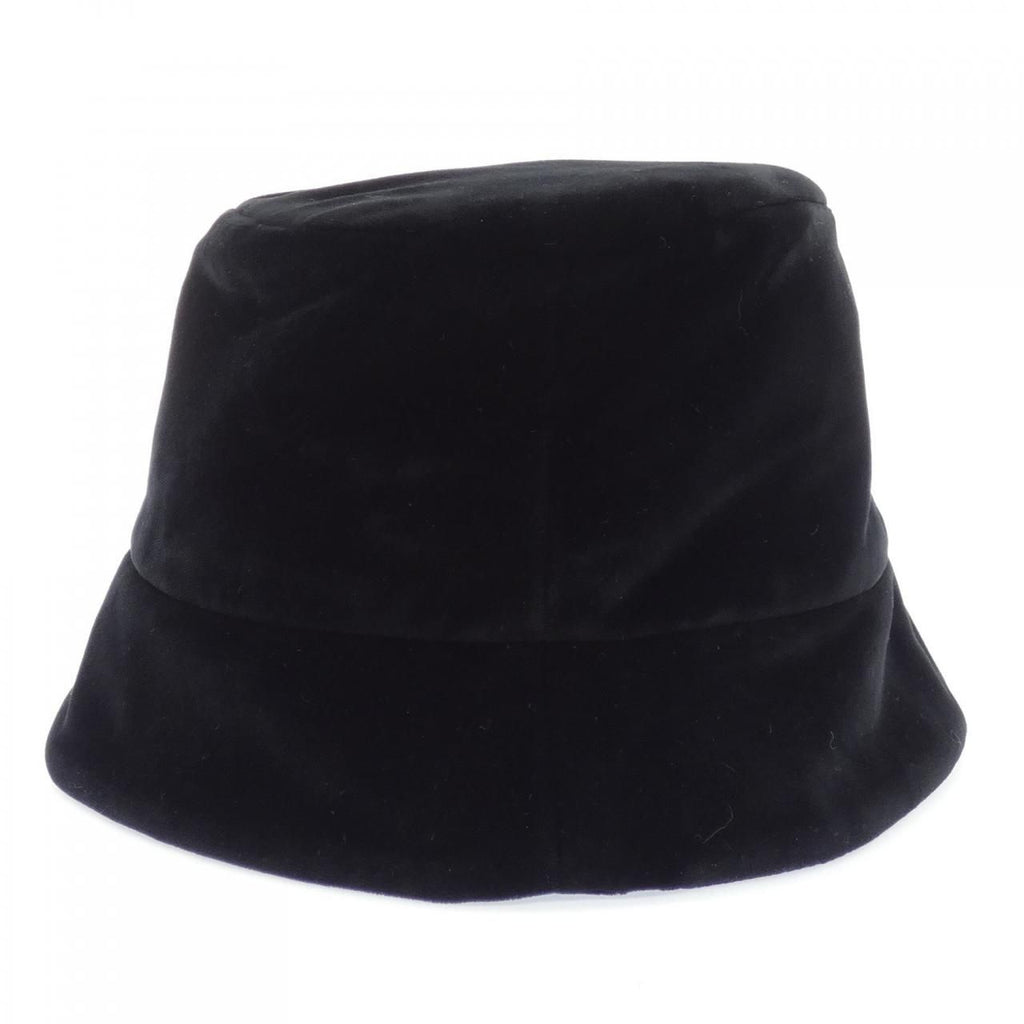 Prada Triangle Logo Velvet Bucket Hat — view 4