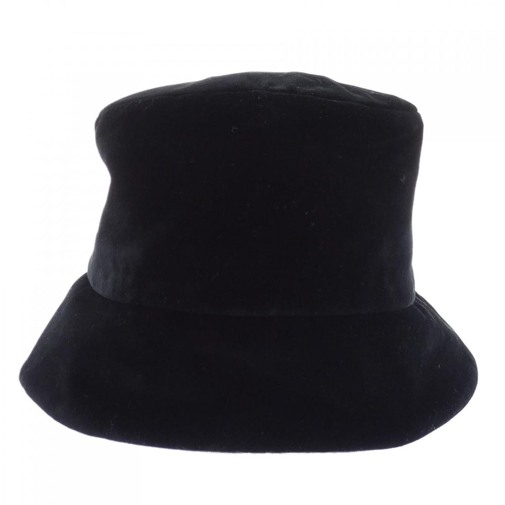 Prada Triangle Logo Velvet Bucket Hat