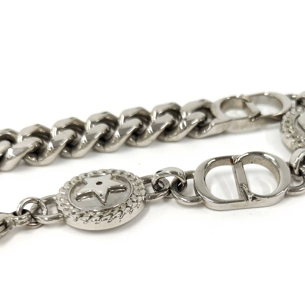 Dior Etoile CD Logo Motif Chain Bracelet Silver — view 6