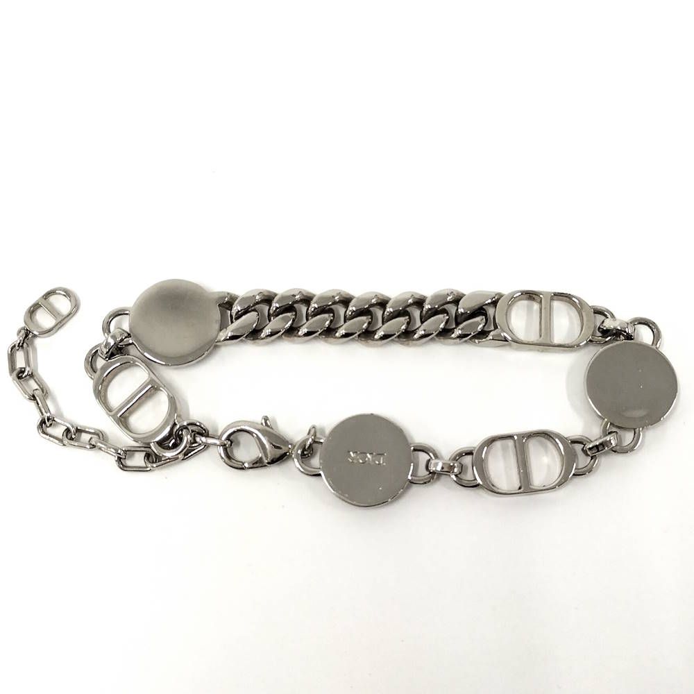 Dior Etoile CD Logo Motif Chain Bracelet Silver — view 2