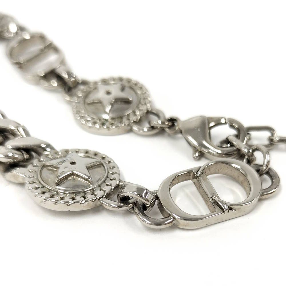 Dior Etoile CD Logo Motif Chain Bracelet Silver — view 5