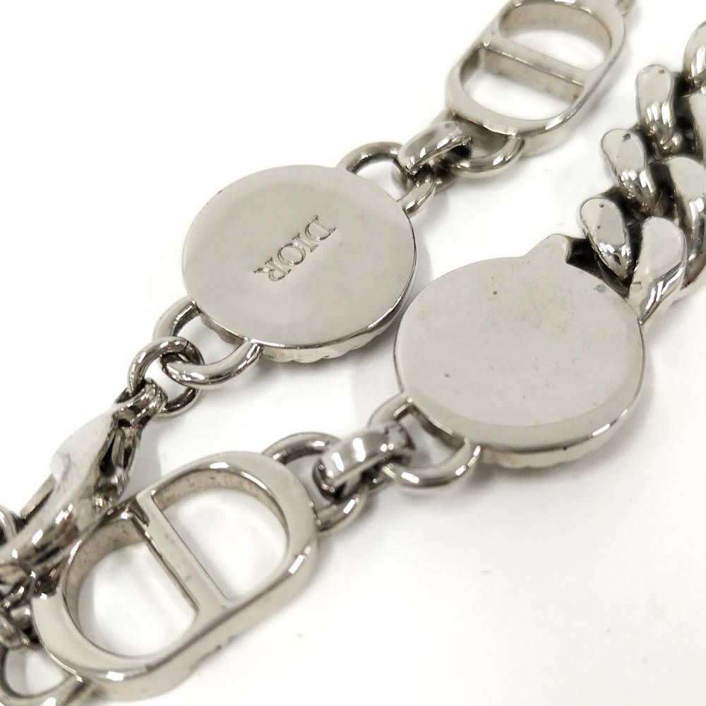 Dior Etoile CD Logo Motif Chain Bracelet Silver — view 8