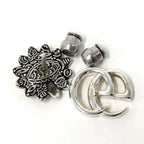 Gucci Double G Flower Stud Earrings Plated Silver — view 2
