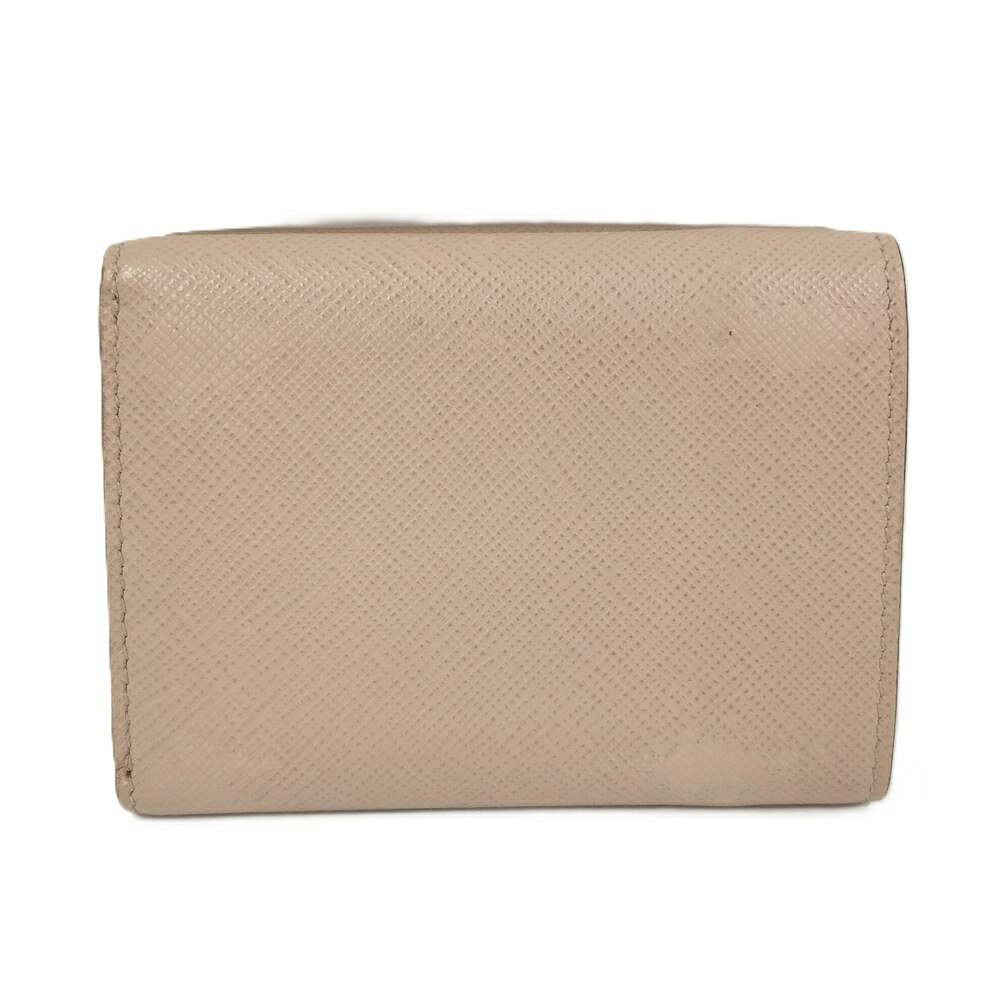 Prada Trifold Wallet Saffiano Pink Beige — view 3