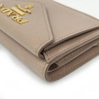 Prada Trifold Wallet Saffiano Pink Beige — view 4
