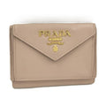Prada Trifold Wallet Saffiano Pink Beige