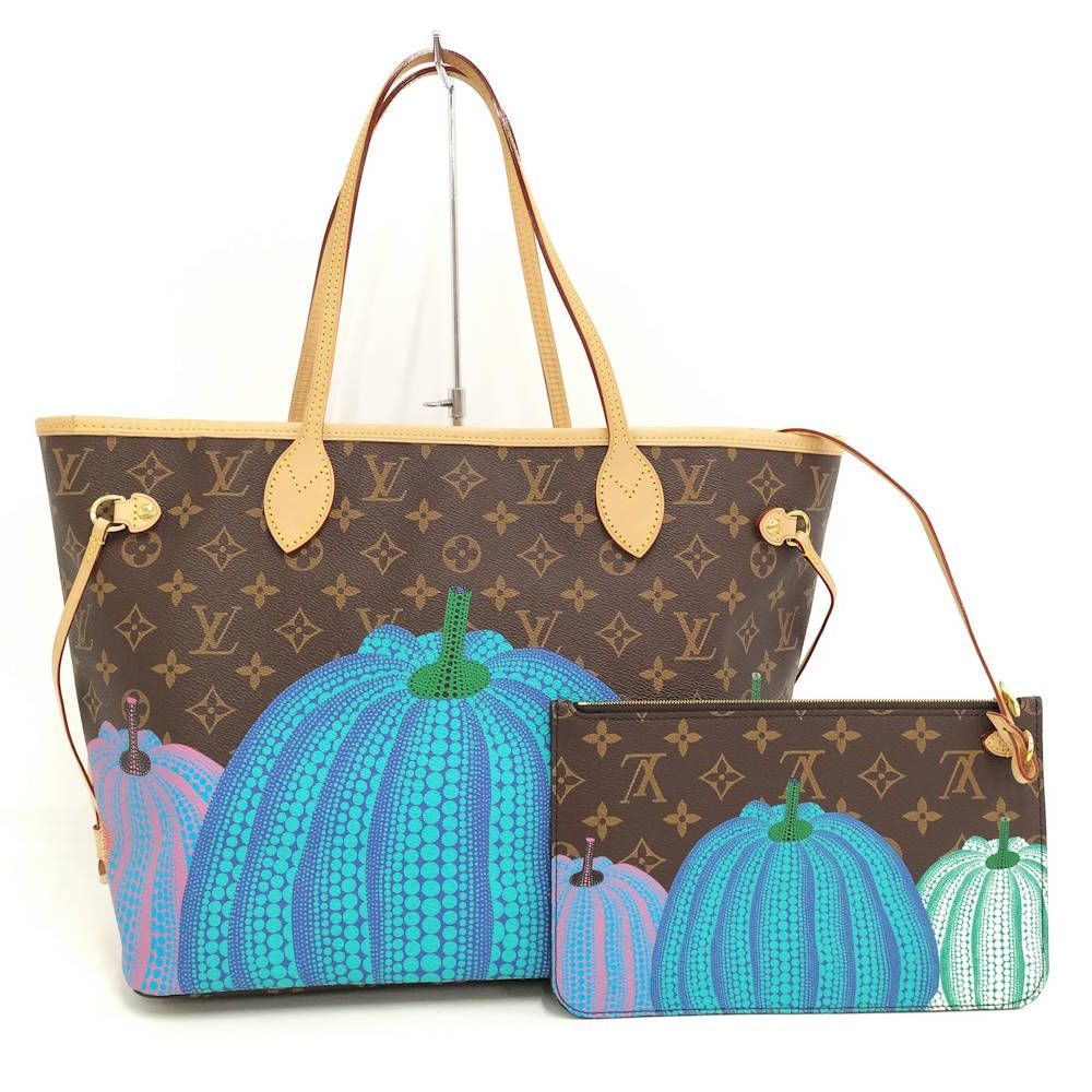 Louis Vuitton LV YK Monogram Pumpkin Neverfull MM Tote Bag — view 2