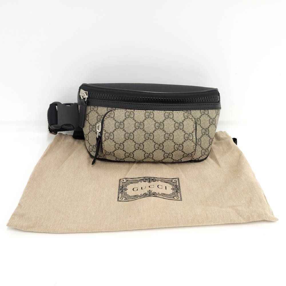 Gucci Belt Bag GG Supreme Black Brown — view 8
