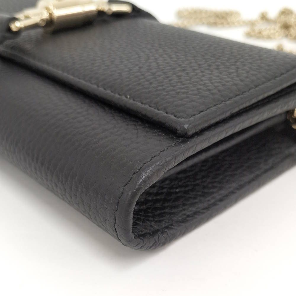 Gucci New Jackie Chain Wallet Leather Black Shoulder Bag — view 5