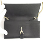 Gucci New Jackie Chain Wallet Leather Black Shoulder Bag — view 2