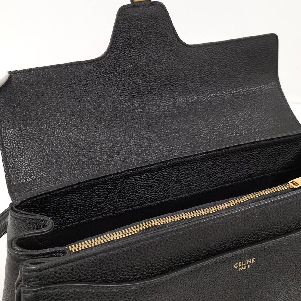 Celine Saize Medium 2-Way Bag Leather Black — view 8