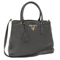 Prada 2-Way Shoulder Bag Leather Black