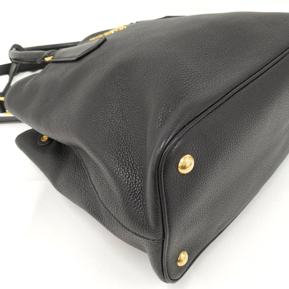 Prada 2-Way Shoulder Bag Leather Black — view 3