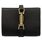 Gucci Bifold Wallet Jackie Black Silver Leather