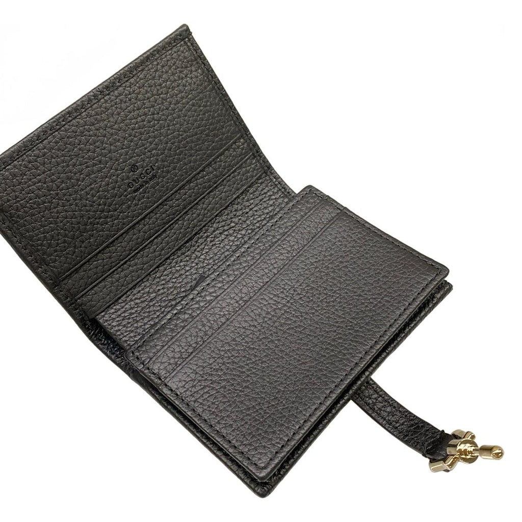 Gucci Bifold Wallet Jackie Black Silver Leather — view 3