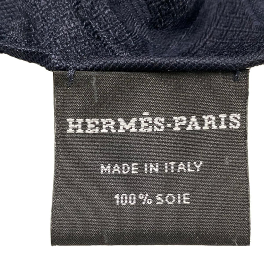 Hermes Shawl Coaching Ankle Marine Silk Scarf — view 2