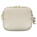 Fendi Handbag Mini Mon Tresor Zucca Pattern White Gold Silver Studs Leather — view 5