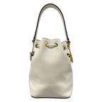 Fendi Handbag Mini Mon Tresor Zucca Pattern White Gold Silver Studs Leather — view 3