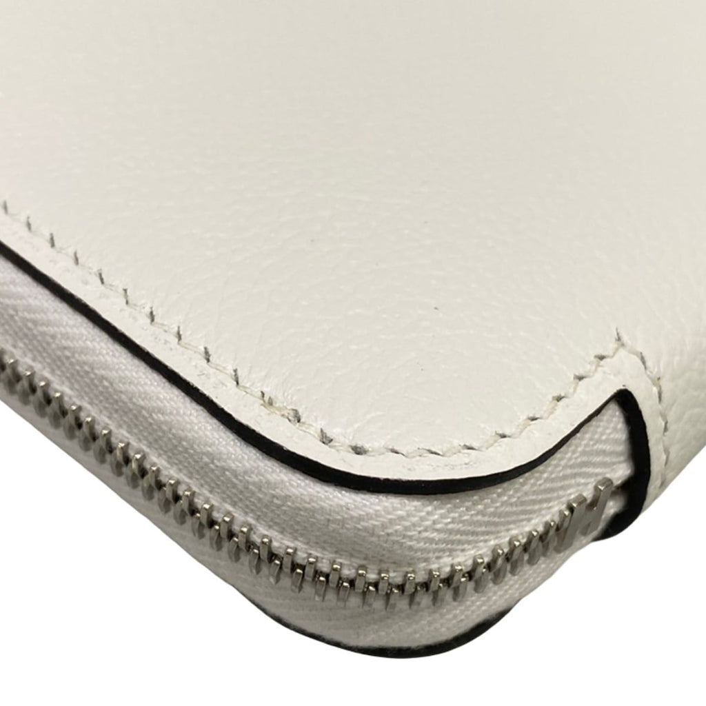 Hermes Coin Purse Azap Compact Silk'in White Zip Around — view 6