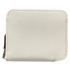 Hermes Coin Purse Azap Compact Silk'in White Zip Around — view 2