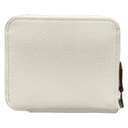 Hermes Coin Purse Azap Compact Silk'in White Zip Around