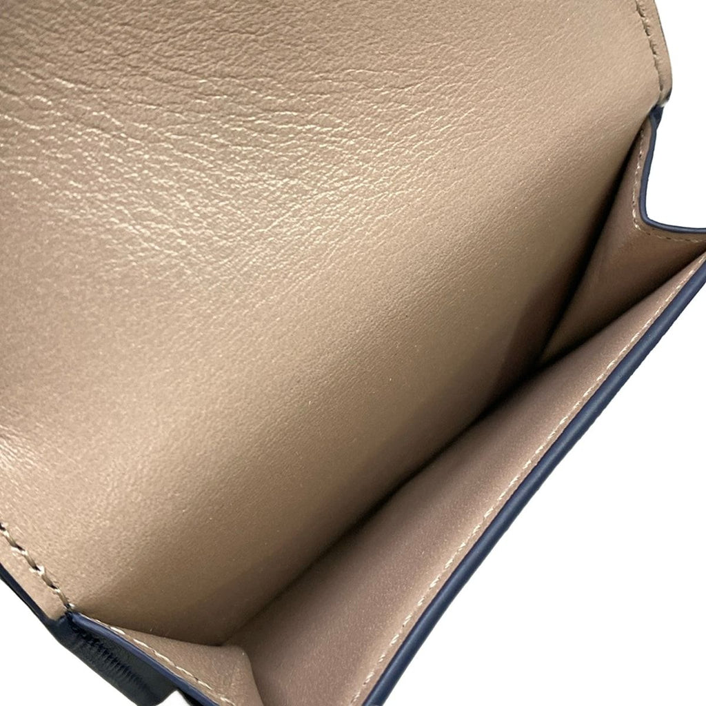 Loewe Trifold Wallet Dark Navy Silver Multi Rabbit Suna Fujita Collaboration — view 4