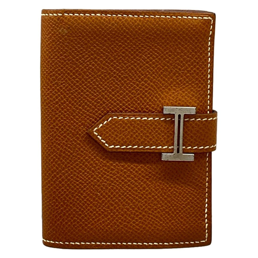 Hermes Business Card Case Bearn Cognac