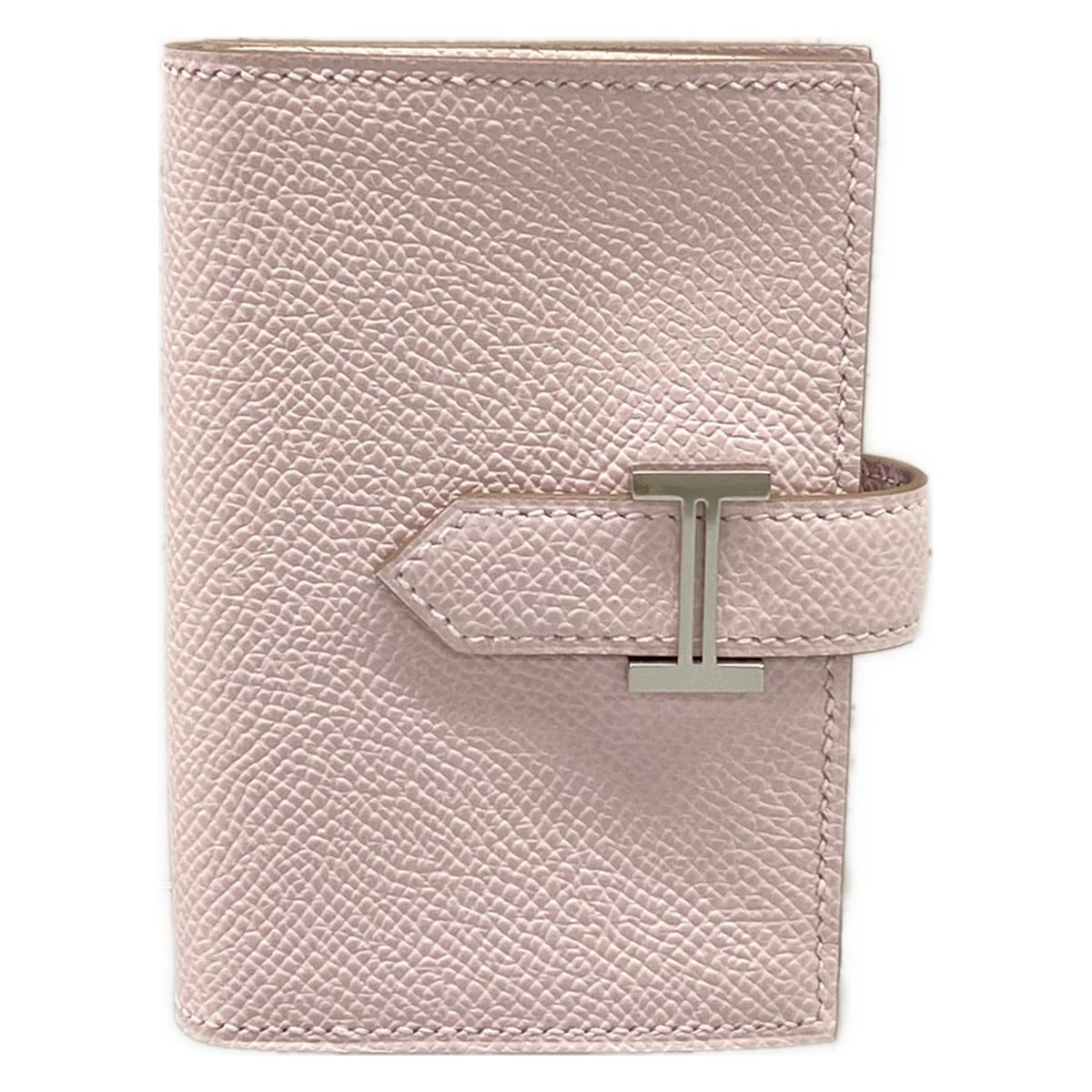 Hermes Coin Purse Bearn Mini Mauve Pale Silver
