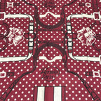 Hermes Shawl Carre 140 Bordeaux White Black Grandgeege Bandana Scarf — view 5