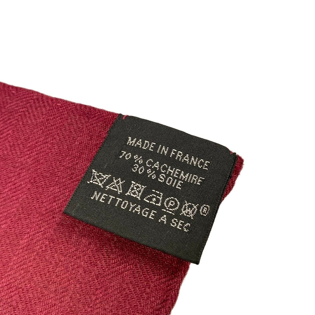 Hermes Shawl Carre 140 Bordeaux White Black Grandgeege Bandana Scarf — view 3