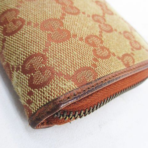 Gucci New York Yankees Zip Around Wallet Brown Canvas — view 5