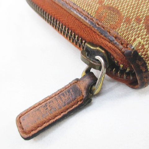 Gucci New York Yankees Zip Around Wallet Brown Canvas — view 6