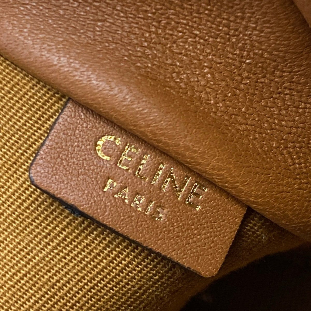 Celine Shoulder Bag Chain Clutch Tan Embroidery Leather — view 8