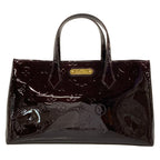 Louis Vuitton Handbag Monogram Vernis Wilshire PM Amarante Leather