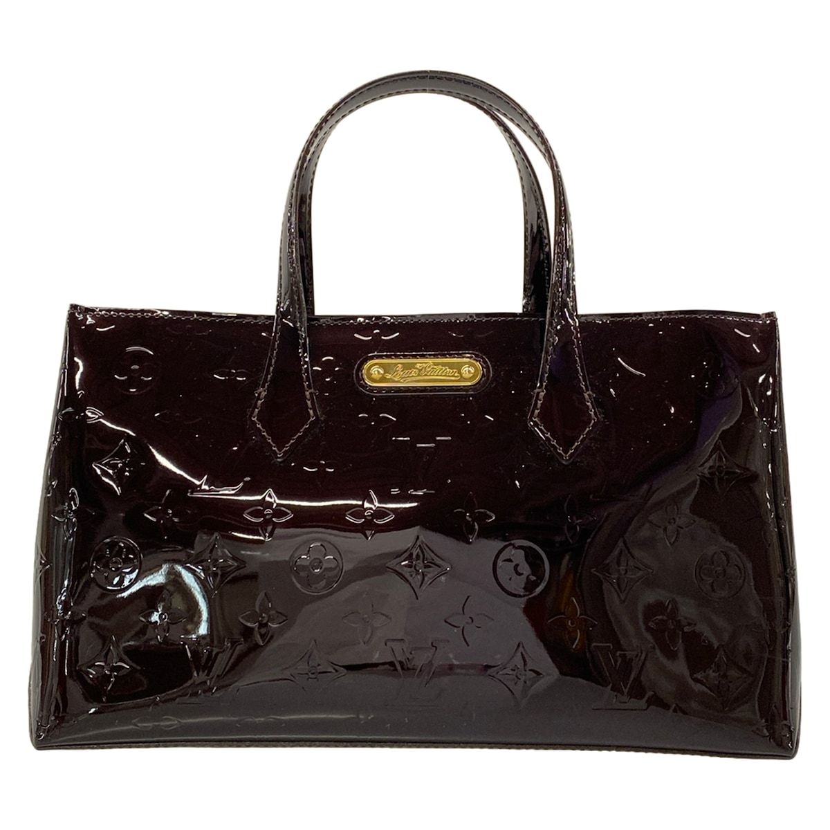 Louis Vuitton Handbag Monogram Vernis Wilshire PM Amarante Leather
