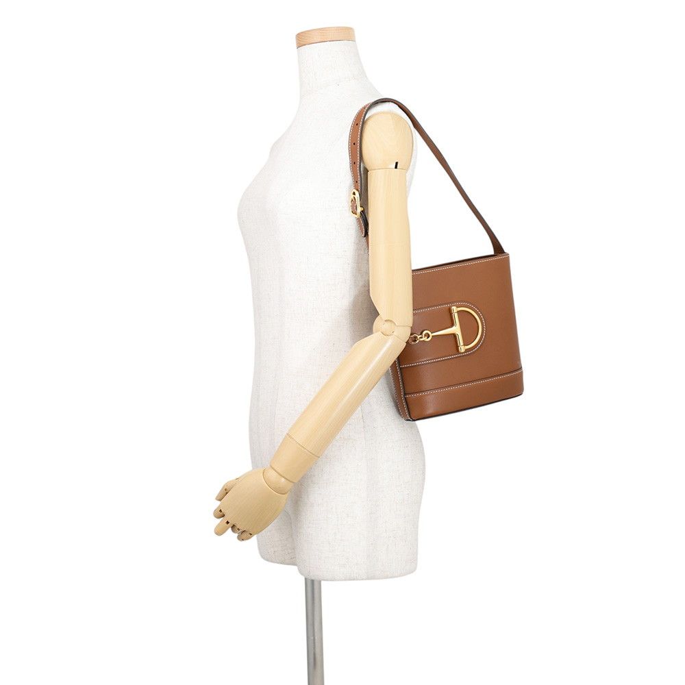 Gucci Shoulder Bag Horsebit Small Bucketbag Leather 2-Way — view 4