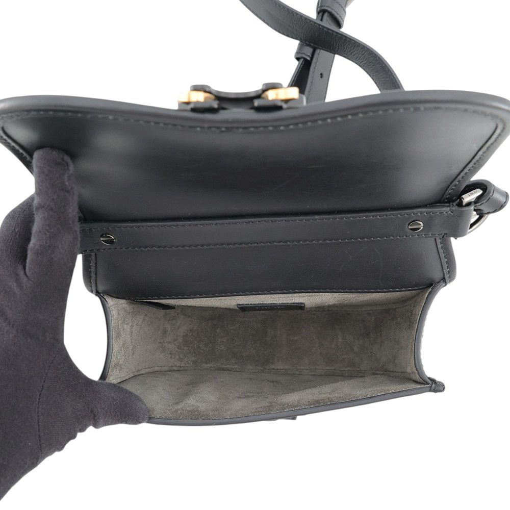Dior Shoulder Bag Gallop Mini Oblique Patent Leather Black — view 5