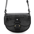 Dior Shoulder Bag Gallop Mini Oblique Patent Leather Black
