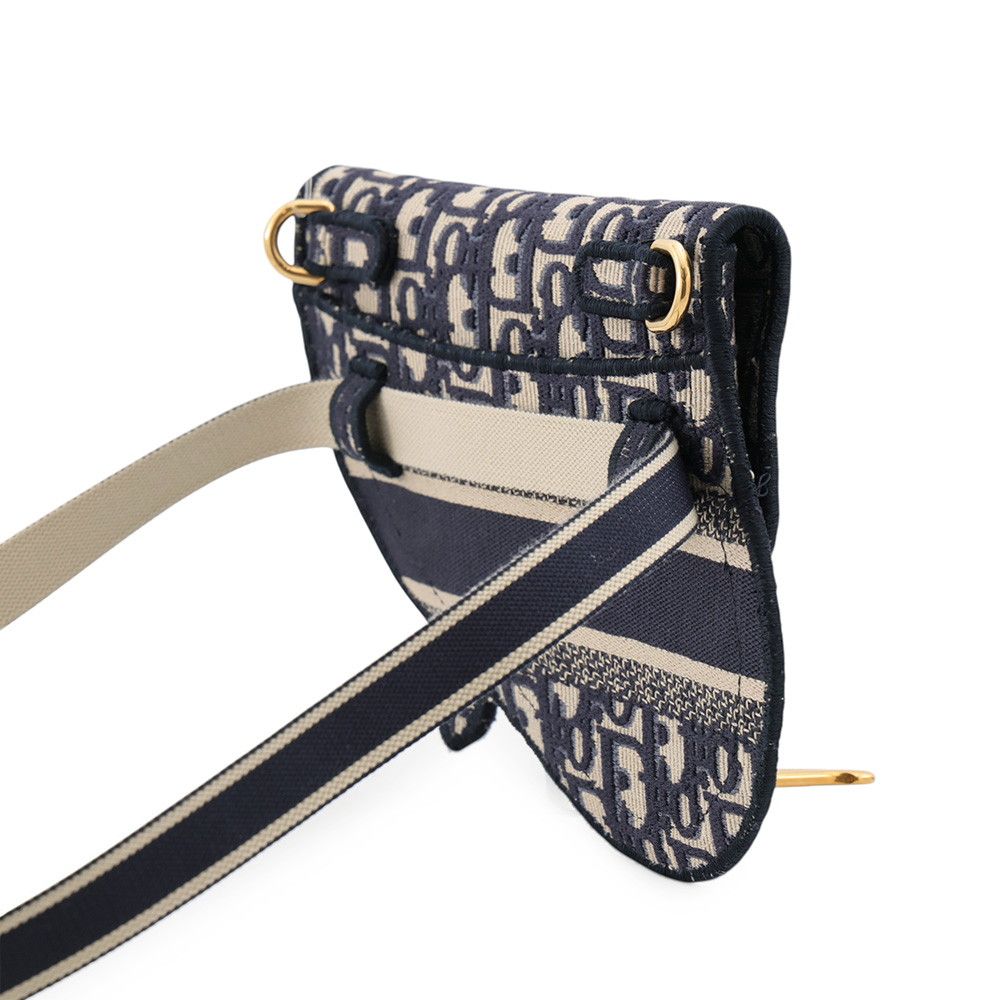 Dior Waist Bag Oblique Saddle Flat Belt Pouch Canvas — view 3