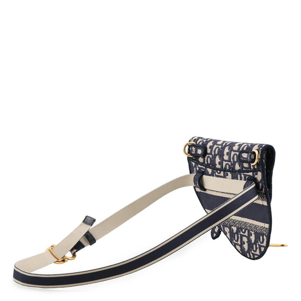 Dior Waist Bag Oblique Saddle Flat Belt Pouch Canvas — view 2