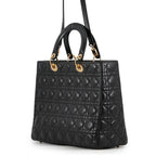 Dior Handbag Lady Cannage Large 2-Way Black — view 2