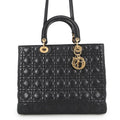 Dior Handbag Lady Cannage Large 2-Way Black