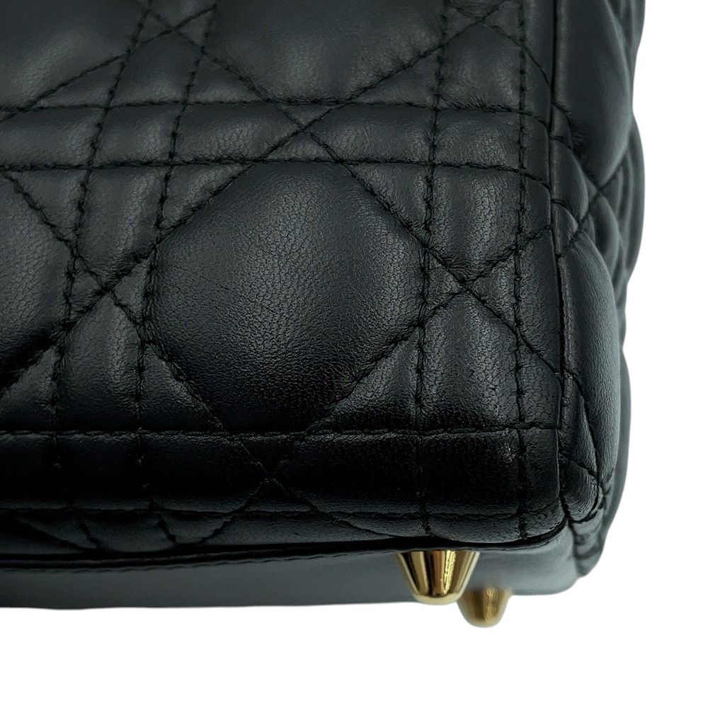 Dior Handbag Lady Cannage Large 2-Way Black — view 8